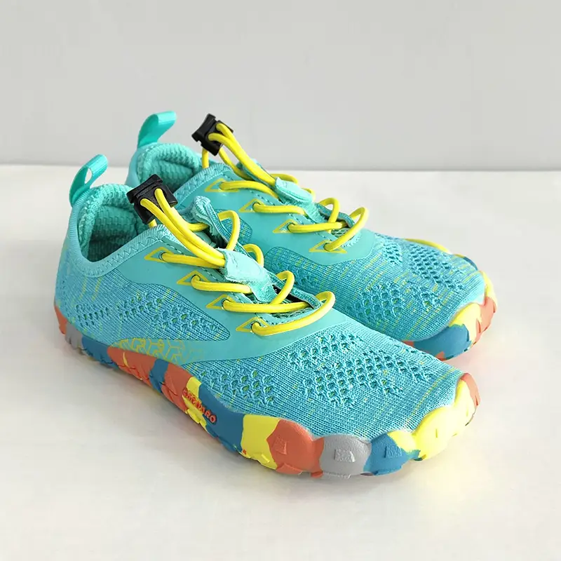 Deportivas barefoot niño Saguaro Smart II verde turquesa con suela flexible