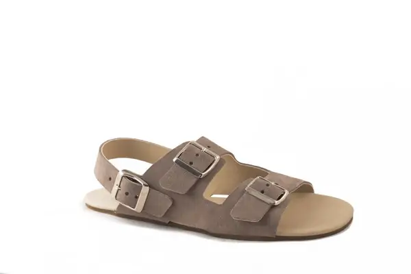 Sandalias barefoot mujer taupe Coqueflex 1560 con suela flexible