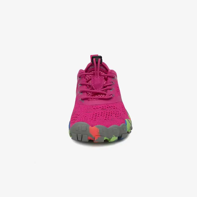 Vista frontal deportivas barefoot niños SMART I Saguaro rosa