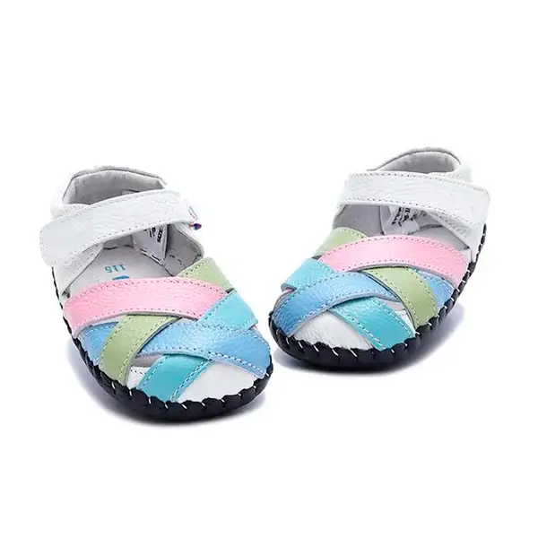 Sandalias respetuosas niño Marga multicolor con cierre ajustable de velcro