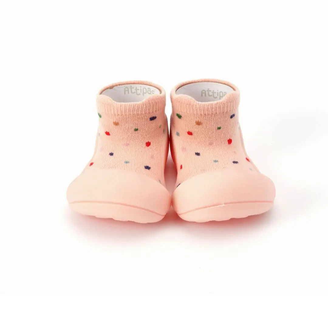 Attipas Pop Peach melocotón con puntos multicolor