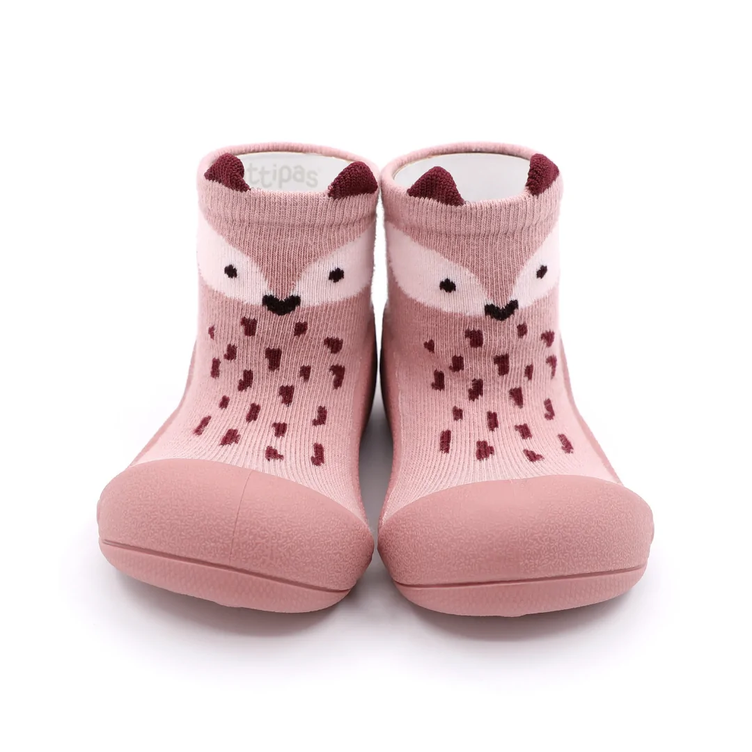 Zapatillas respetuosas niña Attipas Fox Pink en color rosa con diseño de zorro