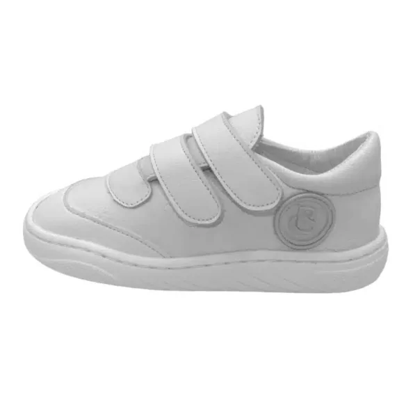Zapatillas respetuosas niño Blandy Shoes New School en blanco, vista lateral