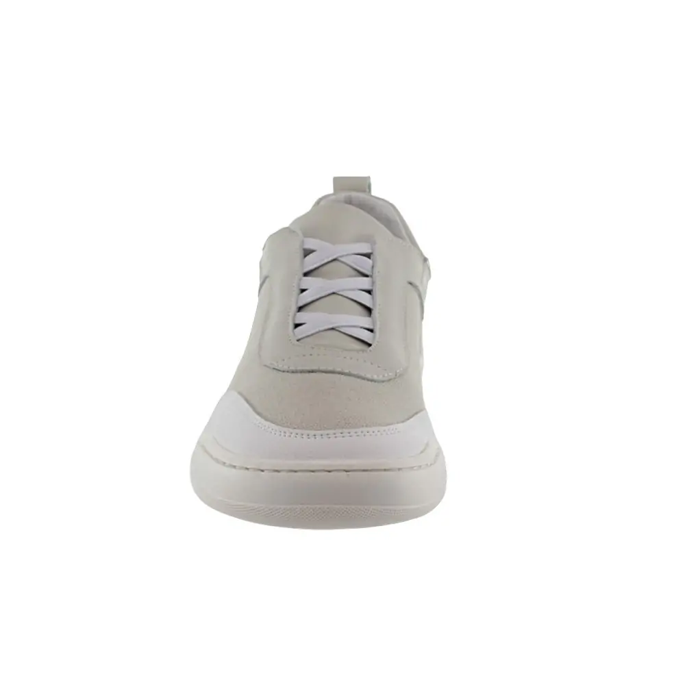 Vista frontal de deportivas barefoot mujer Blandy Shoes modelo Jan en beige, cierre elástico