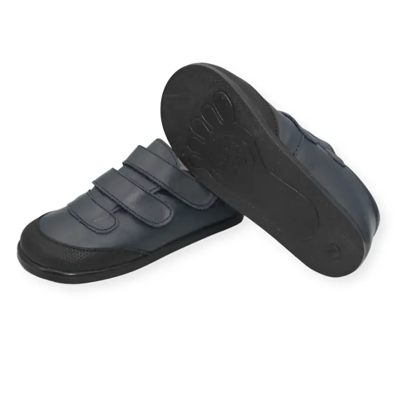 Suela flexible de zapatos respetuosos niño Blandy New School Navy para desarrollo natural del pie