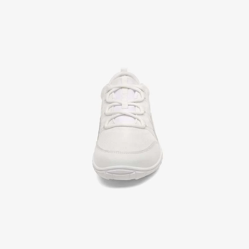 Deportiva Saguaro Blanco Forestep Ⅰ, deportiva barefoot adulto en color blanco, vista frontal con cordones ajustables.