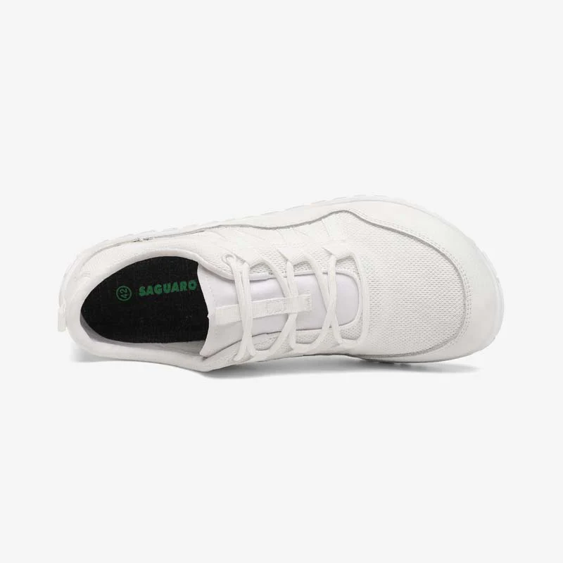Deportiva Saguaro Blanco Forestep Ⅰ, deportiva barefoot adulto en color blanco, vista superior del interior acolchado.