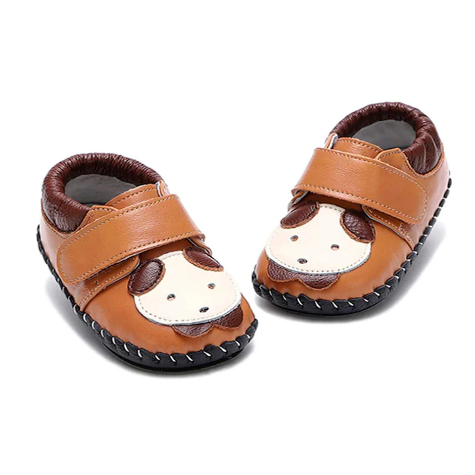 Zapatos respetuosos primeros pasos Freycoo en cuero con cierre velcro
