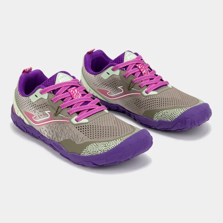 Zapatillas barefoot niño Joma Tundra gris-lila vista de perfil