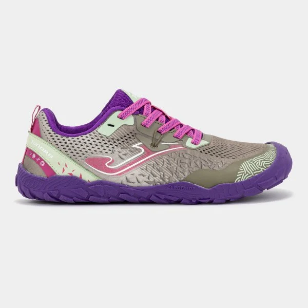 Zapatillas barefoot niño Joma Tundra gris-lila vista lateral