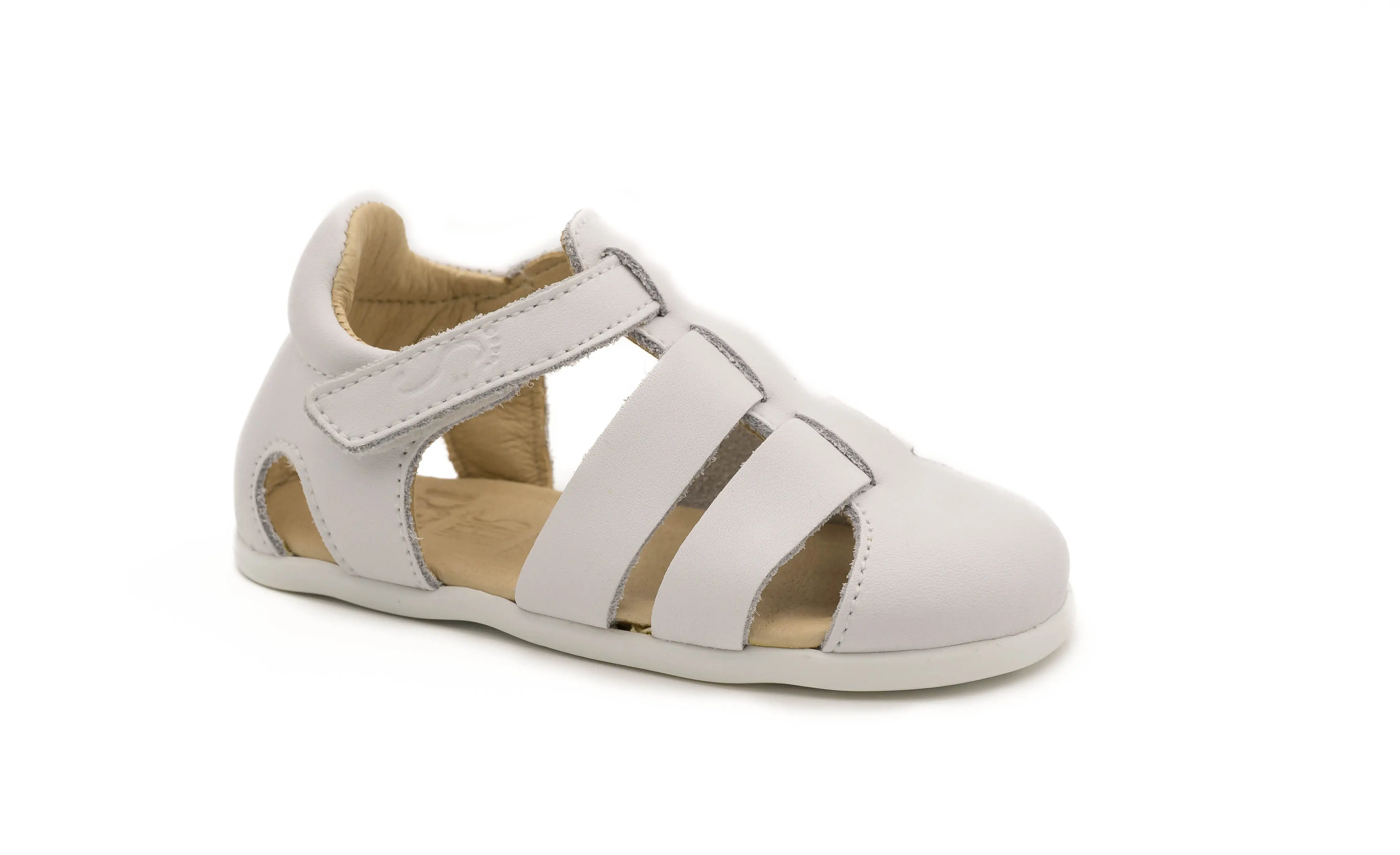 Sandalias respetuosas niño Flexinens modelo 260 color blanco vista lateral