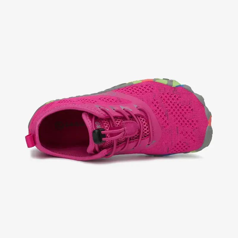 Vista superior deportivas barefoot niños SMART I Saguaro rosa