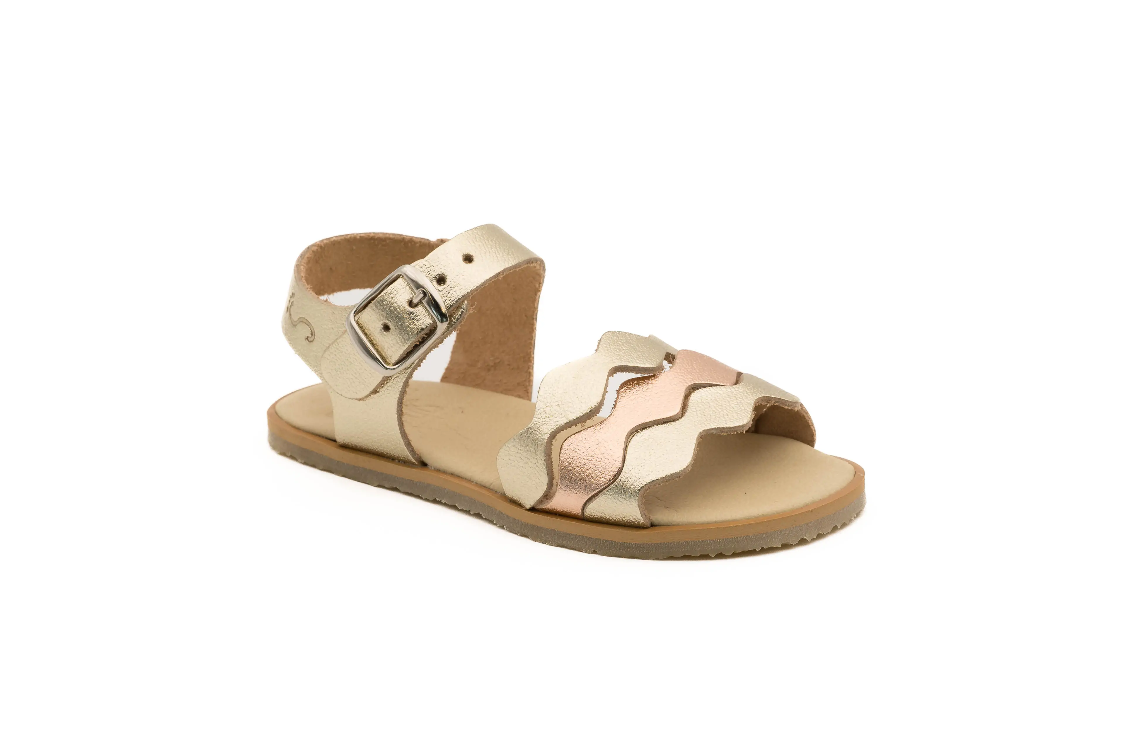 Sandalias barefoot mujer Flexinens 5135 en piel cava/nude con suela flexible