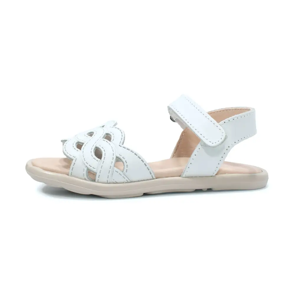 Sandalia barefoot blanca vista lateral