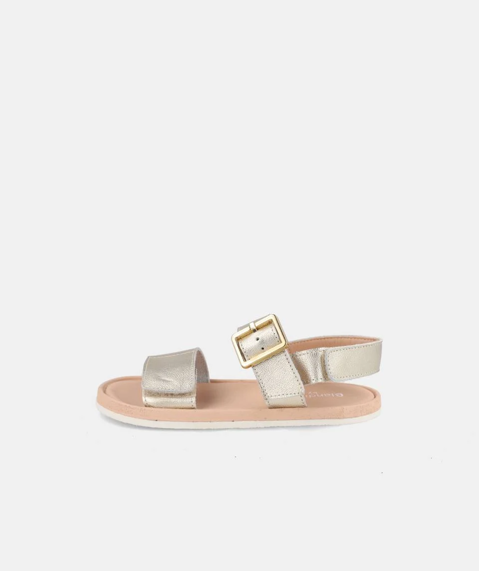 sandalias barefoot mujer blanditos capri champan modelo puesto