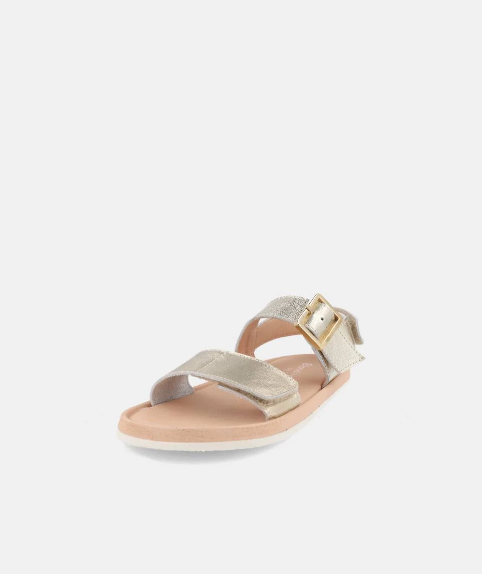 sandalias barefoot mujer blanditos capri champan vista superior
