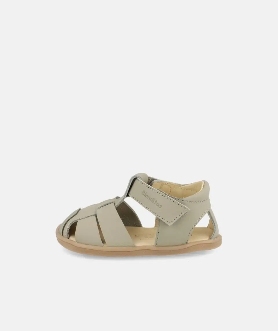 Sandalias respetuosas niño modelo Costa verde kaki