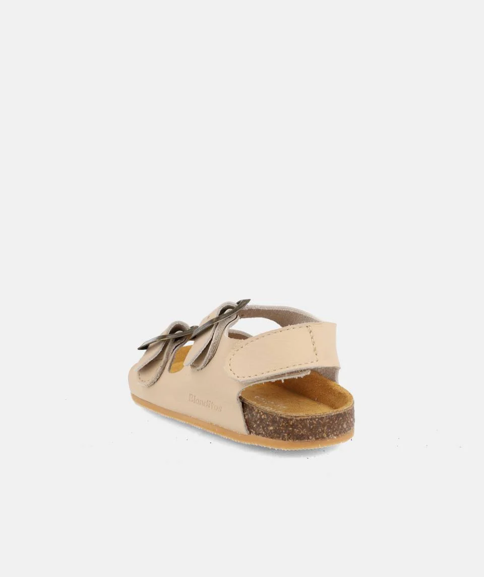 Sandalias respetuosas niño Murano beige vista trasera