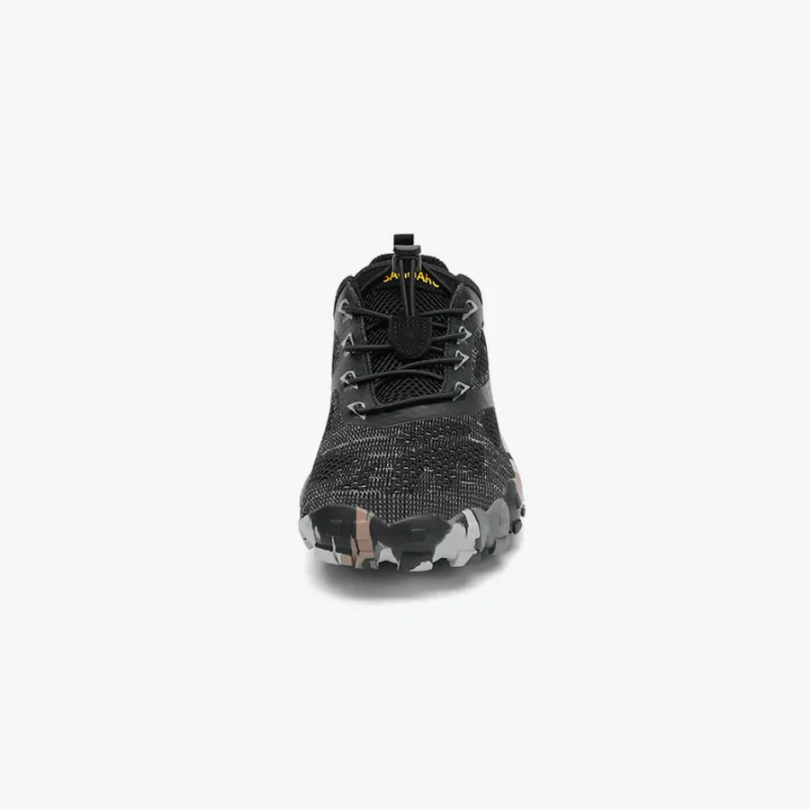 Deportivas barefoot mujer Saguaro SMART II negro camuflaje vista frontal