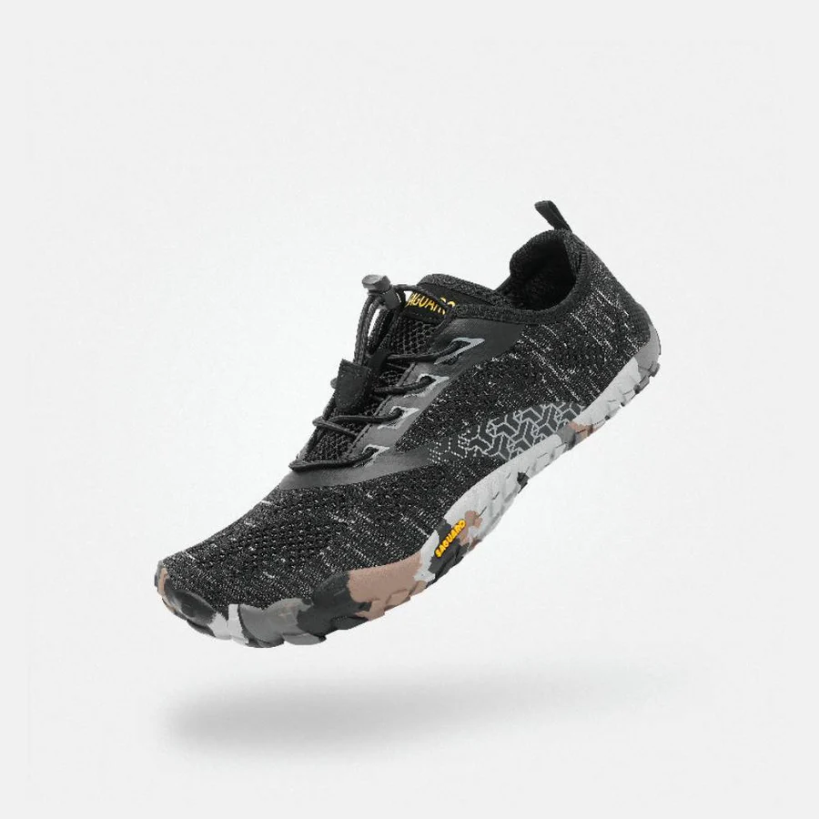 Deportivas barefoot mujer Saguaro SMART II negro camuflaje vista lateral