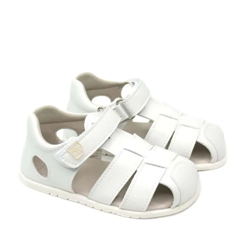 Sandalias respetuosas niño modelo blanco