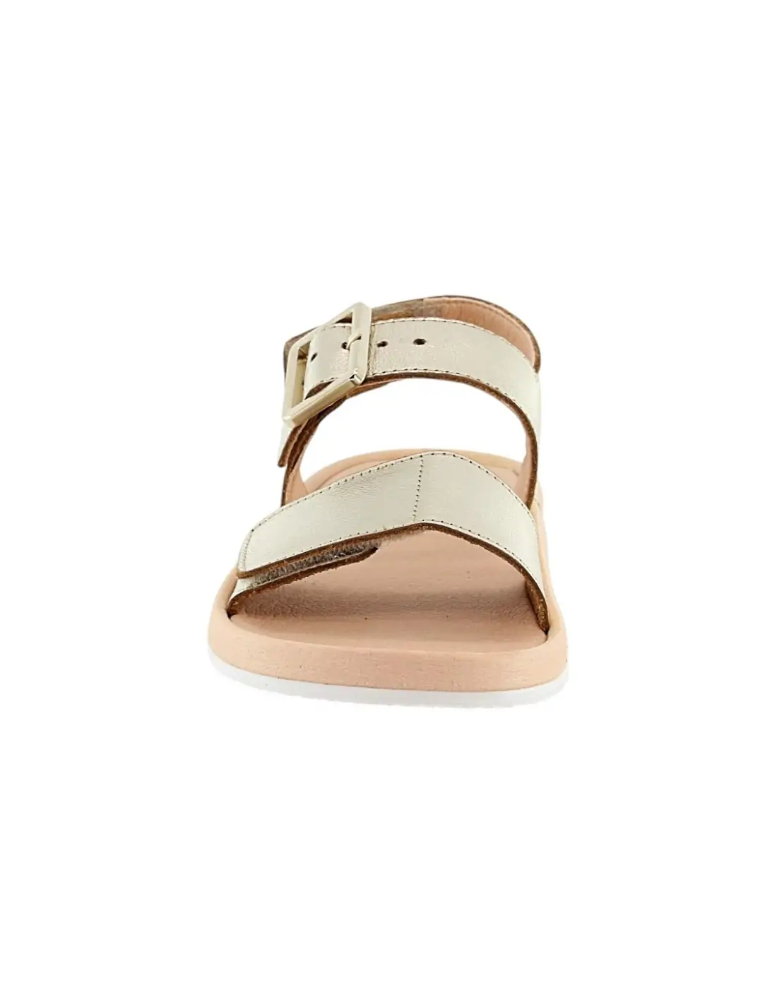 sandalias barefoot mujer blanditos capri champan vista trasera