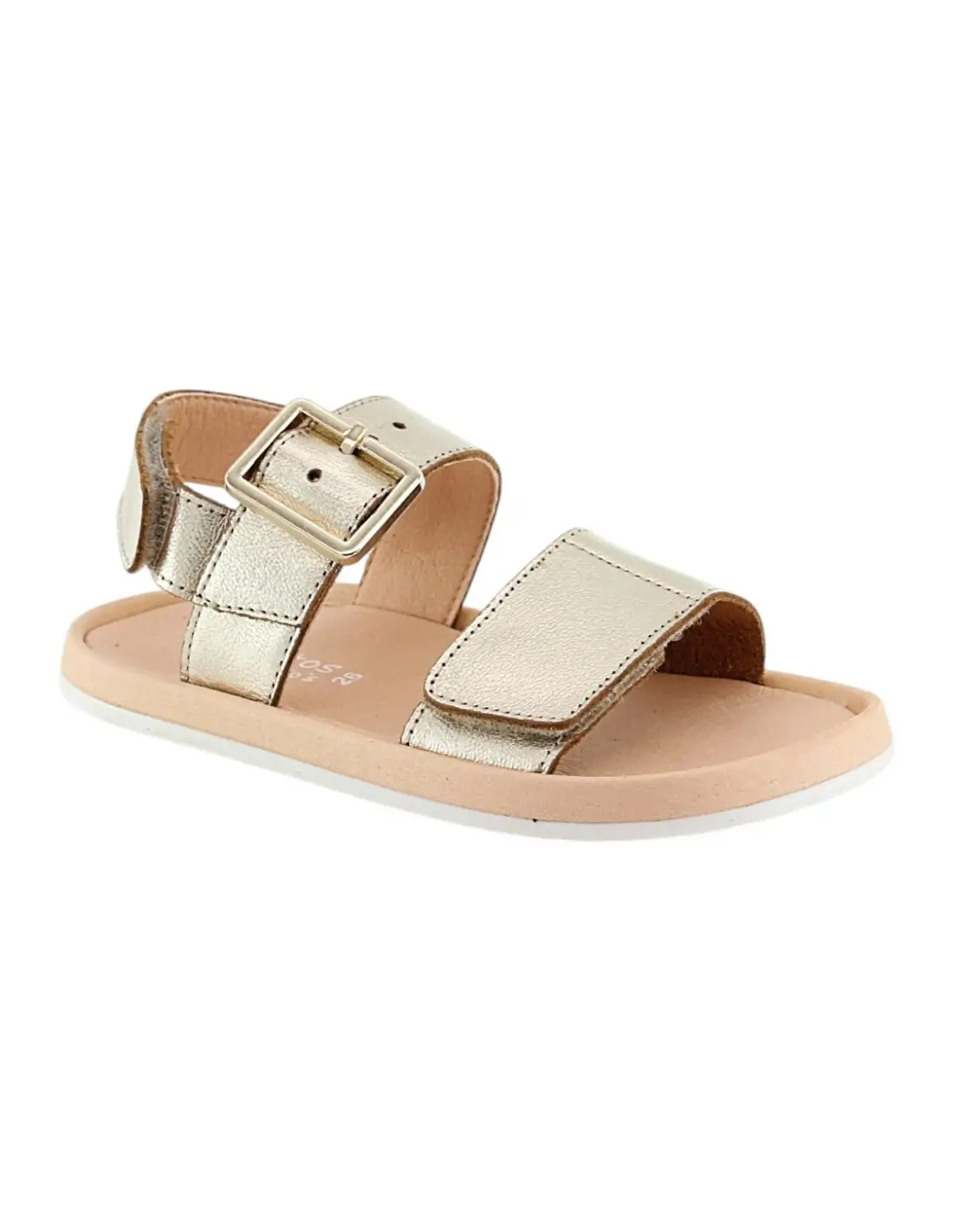 sandalias barefoot mujer blanditos capri champan vista frontal