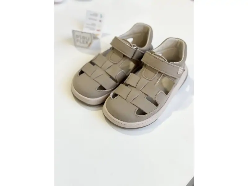 sandalias barefoot piel piruflex arena infantil