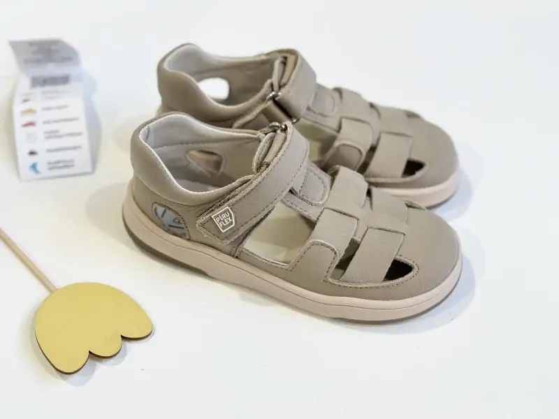 sandalias barefoot piel piruflex arena infantil