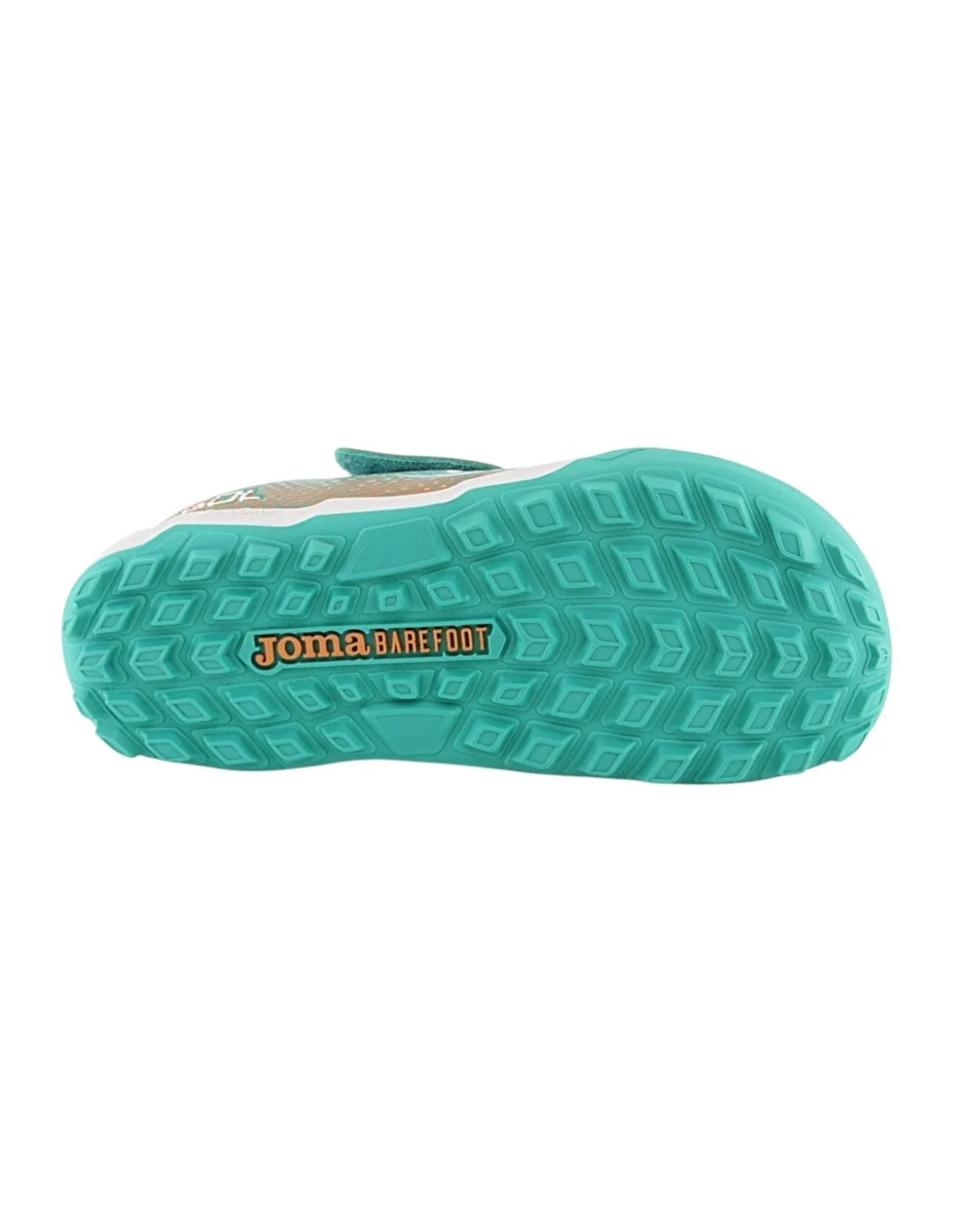 Zapatillas fútbol niño Joma Barefoot multitacos turquesa vista lateral