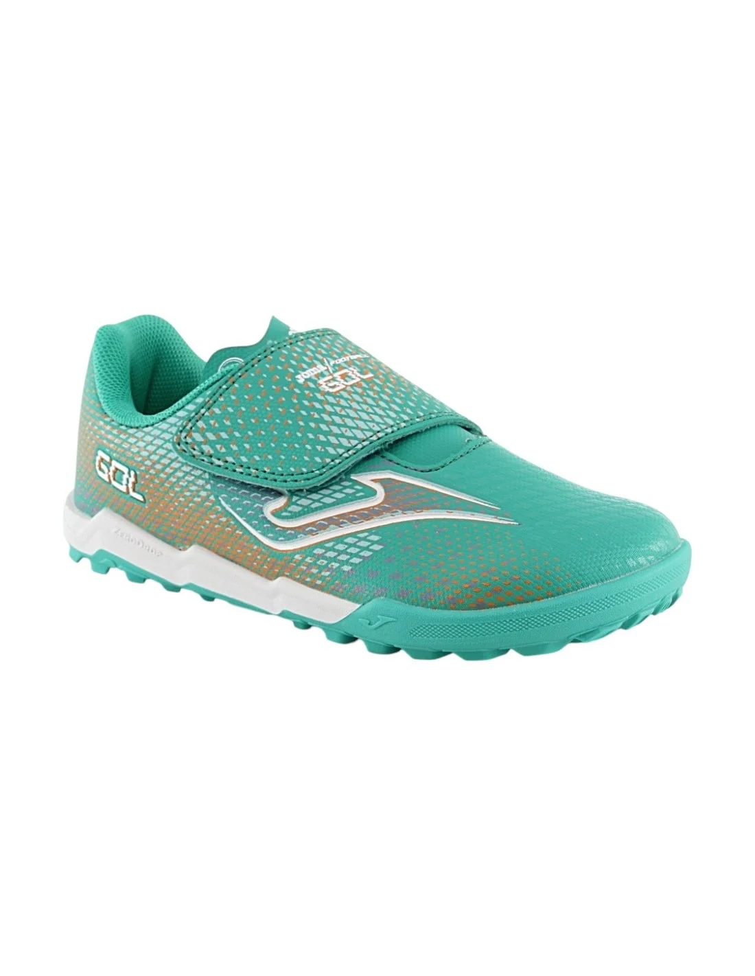 Zapatillas fútbol niño Joma Barefoot multitacos turquesa vista frontal